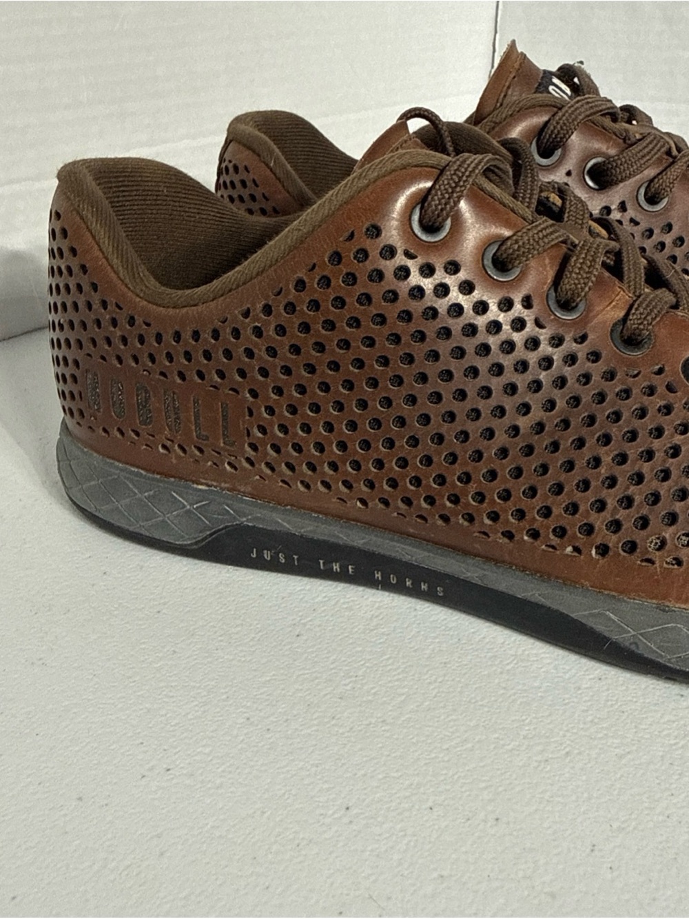 NOBULL Brown Perforated Leather Trainer - Picture 4 of 15